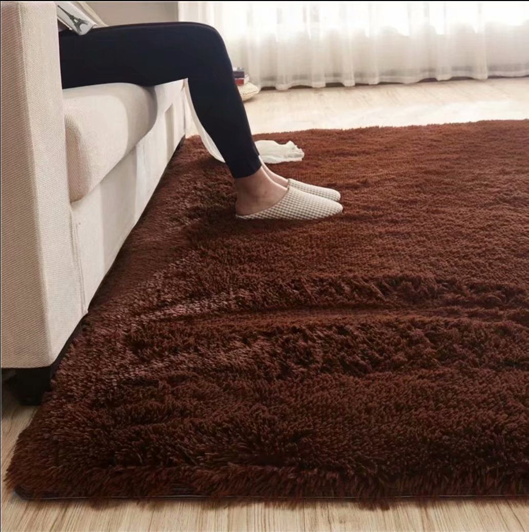 RULDGEE Shaggy Carpet for Living Room Home Plush Floor Alfombra Fluffy Mats Kids Room Faux Fur Area Rug Living Room Silky Rugs