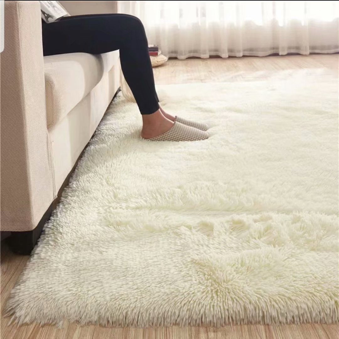 RULDGEE Shaggy Carpet for Living Room Home Plush Floor Alfombra Fluffy Mats Kids Room Faux Fur Area Rug Living Room Silky Rugs