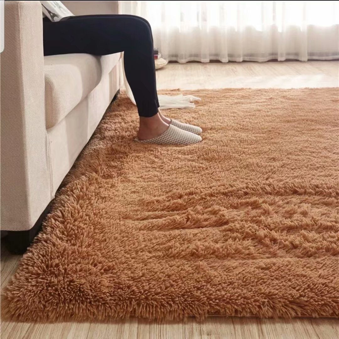 RULDGEE Shaggy Carpet for Living Room Home Plush Floor Alfombra Fluffy Mats Kids Room Faux Fur Area Rug Living Room Silky Rugs