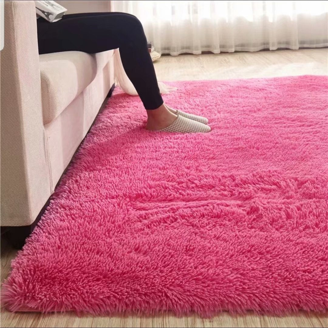 RULDGEE Shaggy Carpet for Living Room Home Plush Floor Alfombra Fluffy Mats Kids Room Faux Fur Area Rug Living Room Silky Rugs