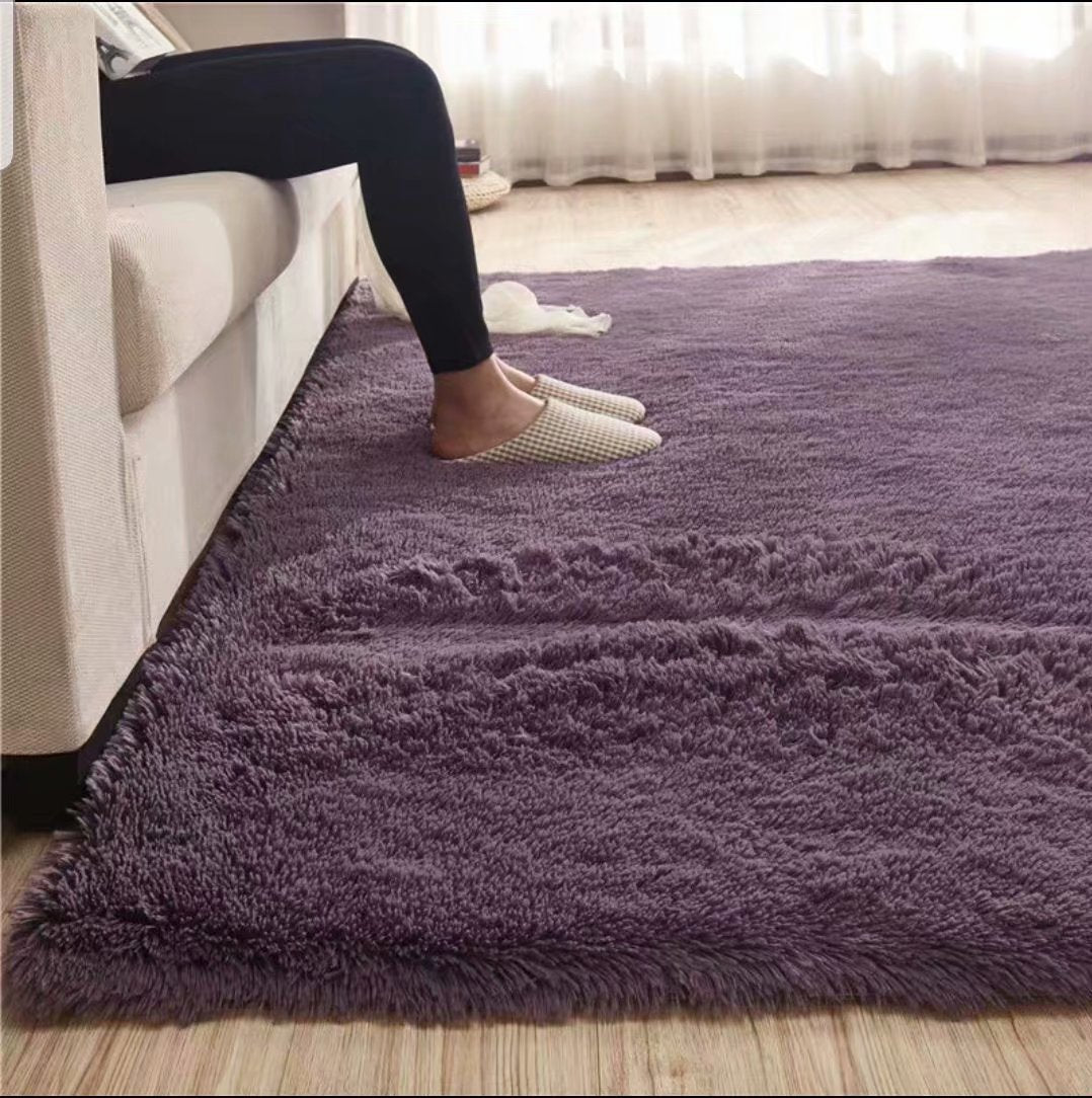 RULDGEE Shaggy Carpet for Living Room Home Plush Floor Alfombra Fluffy Mats Kids Room Faux Fur Area Rug Living Room Silky Rugs