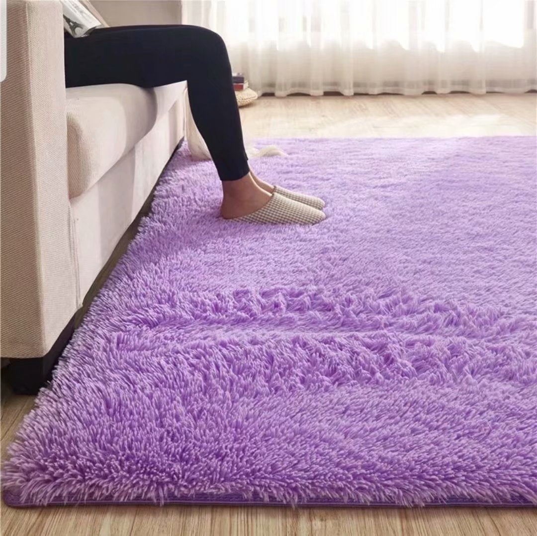 RULDGEE Shaggy Carpet for Living Room Home Plush Floor Alfombra Fluffy Mats Kids Room Faux Fur Area Rug Living Room Silky Rugs