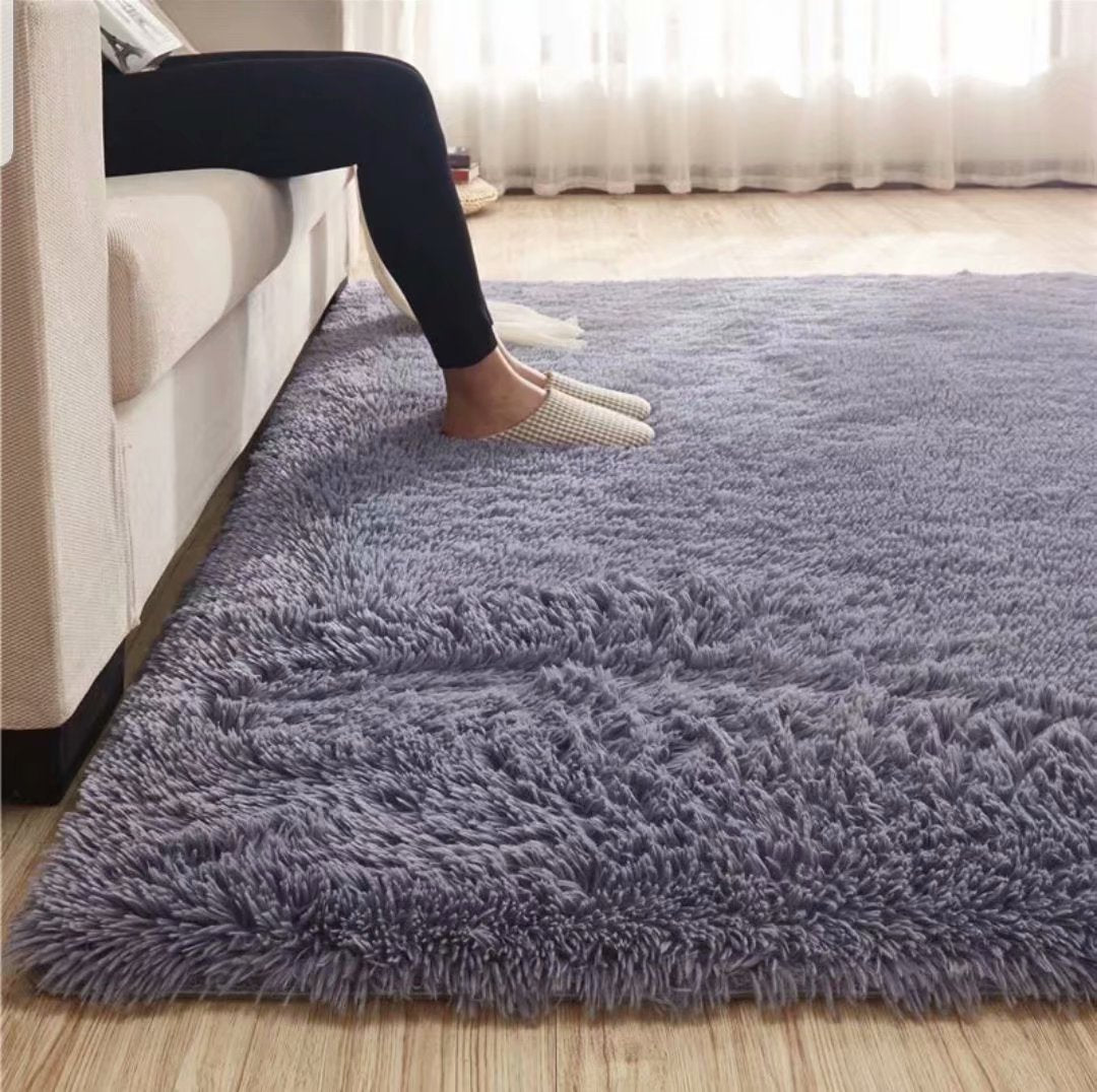 RULDGEE Shaggy Carpet for Living Room Home Plush Floor Alfombra Fluffy Mats Kids Room Faux Fur Area Rug Living Room Silky Rugs