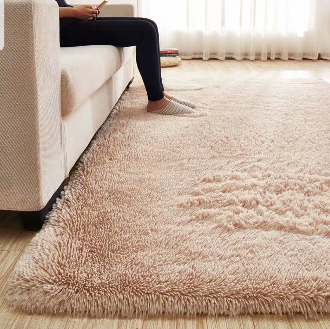 RULDGEE Shaggy Carpet for Living Room Home Plush Floor Alfombra Fluffy Mats Kids Room Faux Fur Area Rug Living Room Silky Rugs