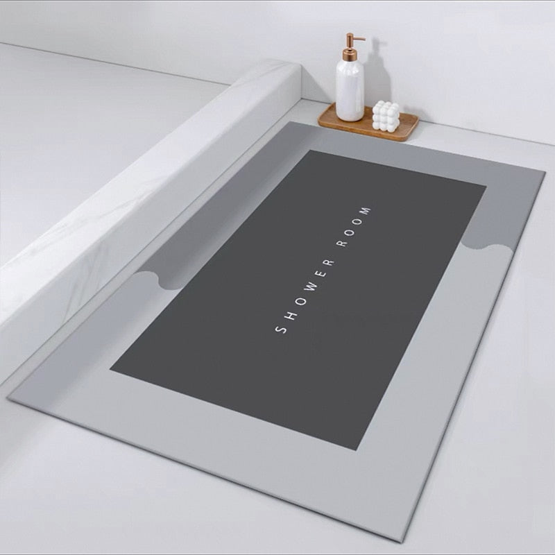 Super Absorbent Bath Mat Quick Drying Bath Shower Non Slip Diatom Mud Floor Mats Kitchen Entrance Door Mats Bathroom Mat