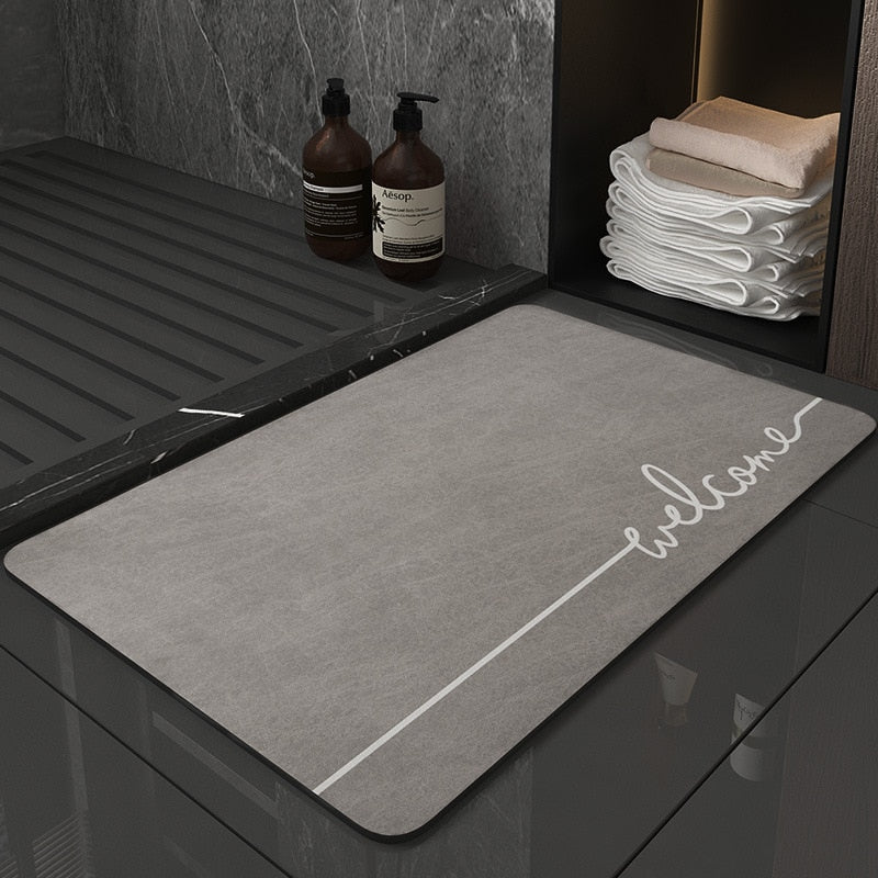 Super Absorbent Bath Mat Quick Drying Bath Shower Non Slip Diatom Mud Floor Mats Kitchen Entrance Door Mats Bathroom Mat