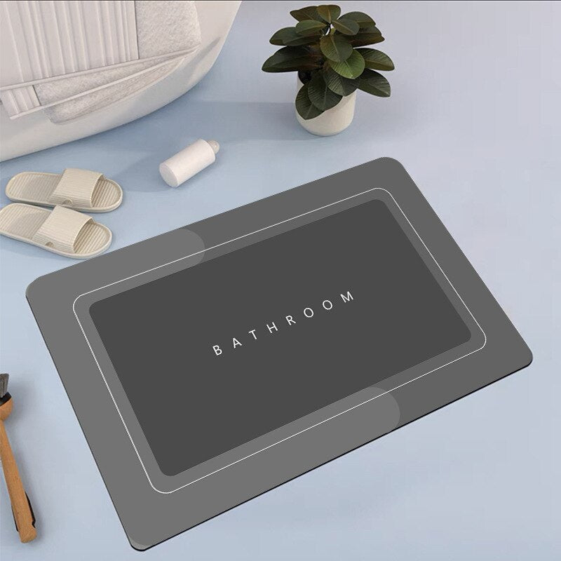 Super Absorbent Bath Mat Quick Drying Bath Shower Non Slip Diatom Mud Floor Mats Kitchen Entrance Door Mats Bathroom Mat