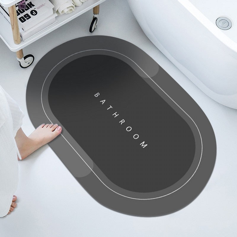 Super Absorbent Bath Mat Quick Drying Bath Shower Non Slip Diatom Mud Floor Mats Kitchen Entrance Door Mats Bathroom Mat