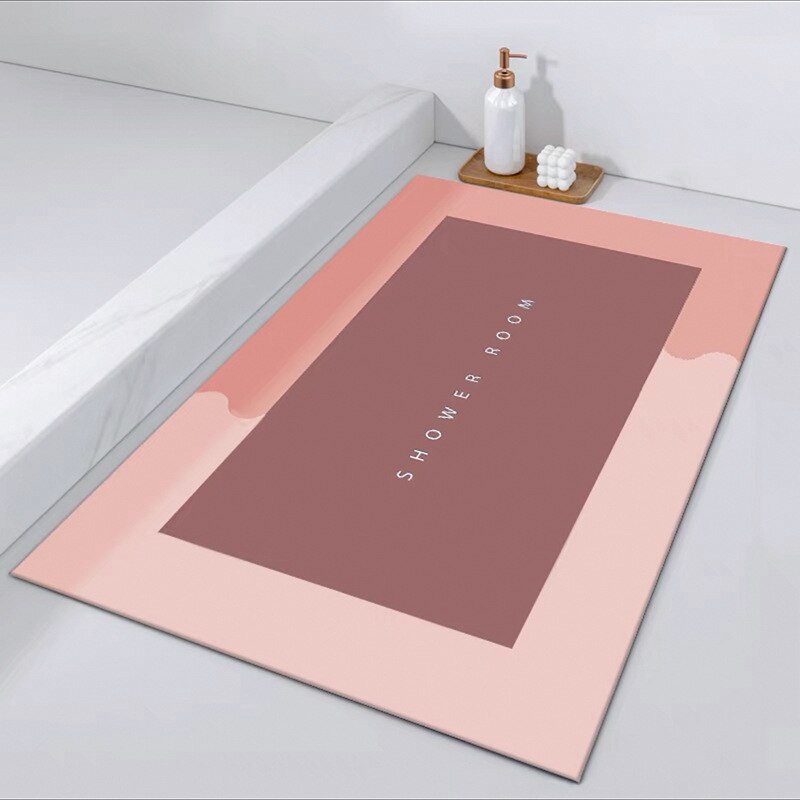 Super Absorbent Bath Mat Quick Drying Bath Shower Non Slip Diatom Mud Floor Mats Kitchen Entrance Door Mats Bathroom Mat