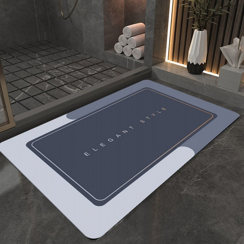 Super Absorbent Bath Mat Quick Drying Bath Shower Non Slip Diatom Mud Floor Mats Kitchen Entrance Door Mats Bathroom Mat