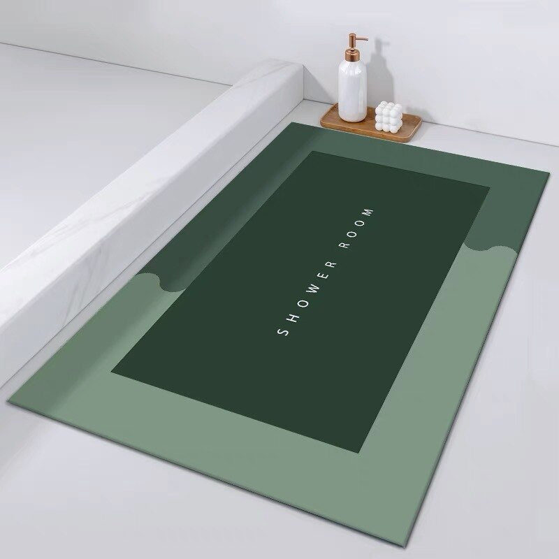 Super Absorbent Bath Mat Quick Drying Bath Shower Non Slip Diatom Mud Floor Mats Kitchen Entrance Door Mats Bathroom Mat