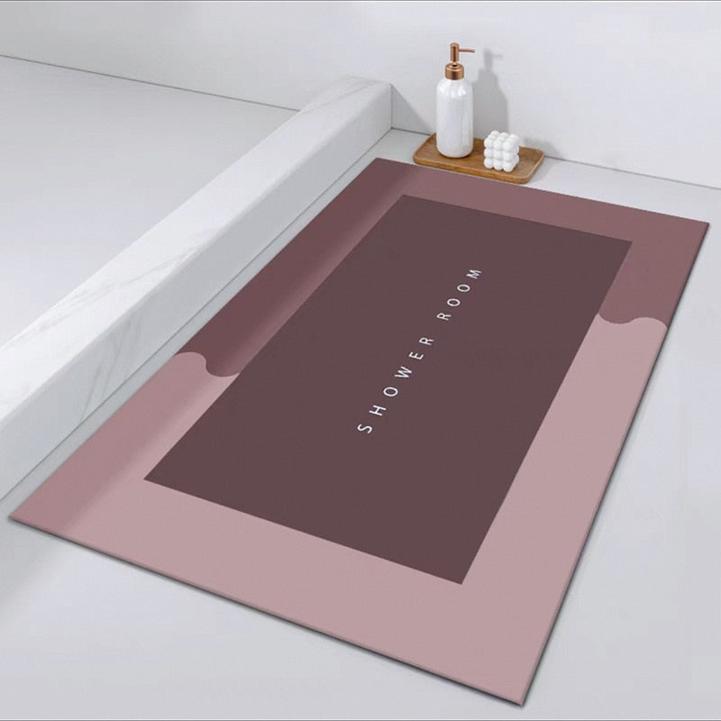 Super Absorbent Bath Mat Quick Drying Bath Shower Non Slip Diatom Mud Floor Mats Kitchen Entrance Door Mats Bathroom Mat