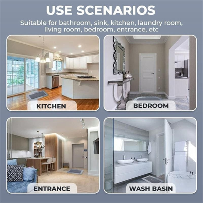 Super Absorbent Bath Mat Quick Drying Bath Shower Non Slip Diatom Mud Floor Mats Kitchen Entrance Door Mats Bathroom Mat