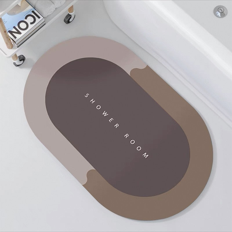 Super Absorbent Bath Mat Quick Drying Bath Shower Non Slip Diatom Mud Floor Mats Kitchen Entrance Door Mats Bathroom Mat