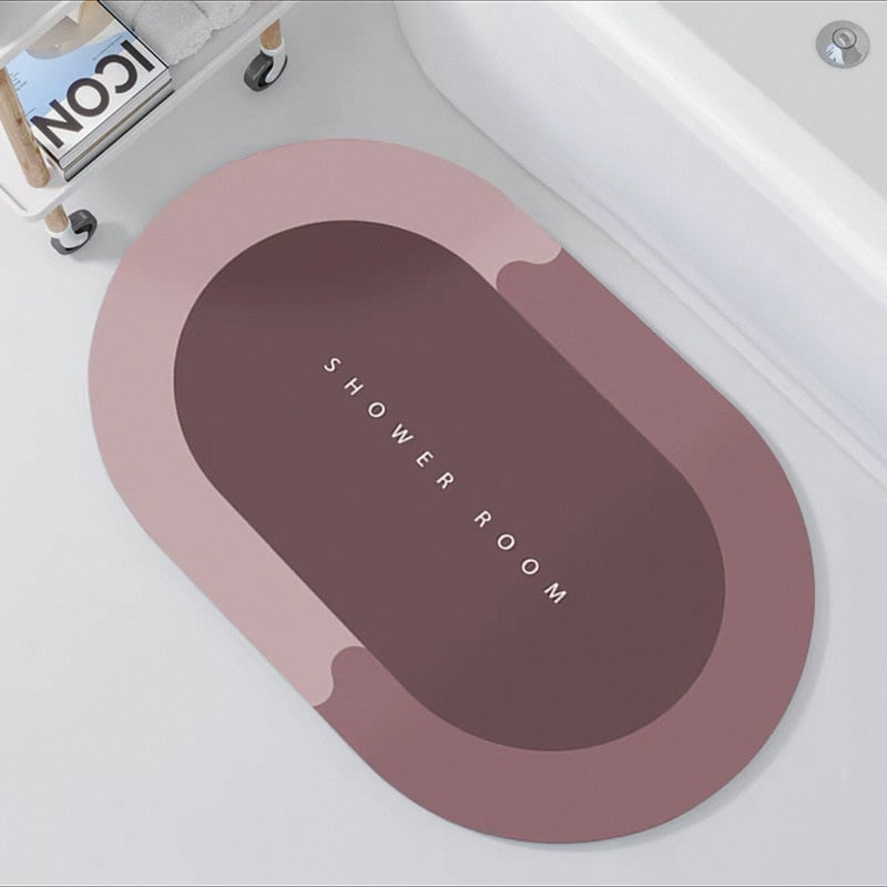 Super Absorbent Bath Mat Quick Drying Bath Shower Non Slip Diatom Mud Floor Mats Kitchen Entrance Door Mats Bathroom Mat