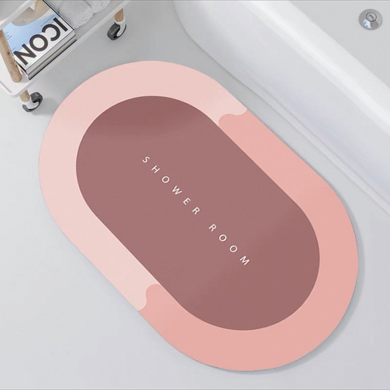 Super Absorbent Bath Mat Quick Drying Bath Shower Non Slip Diatom Mud Floor Mats Kitchen Entrance Door Mats Bathroom Mat