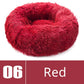 Round Dog Bed House Dog Mat Long Plush Cats Nest Dog Basket Pet Cushion Soft Warm Sleeping Pets Supplies Winter