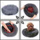 Round Dog Bed House Dog Mat Long Plush Cats Nest Dog Basket Pet Cushion Soft Warm Sleeping Pets Supplies Winter