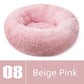 Round Dog Bed House Dog Mat Long Plush Cats Nest Dog Basket Pet Cushion Soft Warm Sleeping Pets Supplies Winter