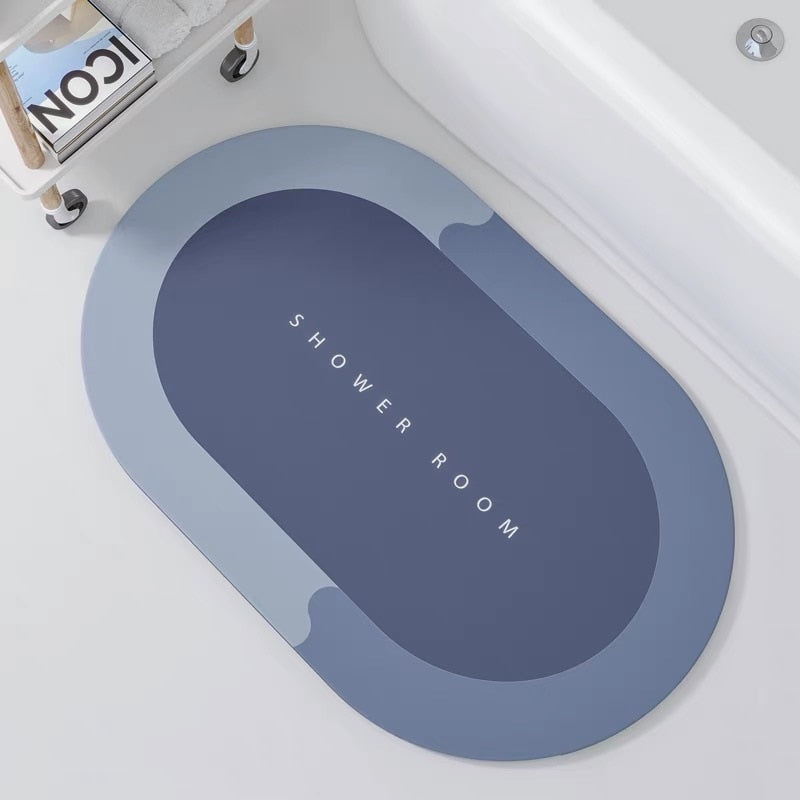 Super Absorbent Bath Mat Quick Drying Bath Shower Non Slip Diatom Mud Floor Mats Kitchen Entrance Door Mats Bathroom Mat