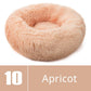 Round Dog Bed House Dog Mat Long Plush Cats Nest Dog Basket Pet Cushion Soft Warm Sleeping Pets Supplies Winter