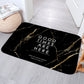 Simple Nordic Monstera Bedroom Kitchen Bath Entrance Door Mat Anti-Slip Coral Velvet Carpet Rug Stripe Soft Home Decor Doormat