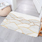 Simple Nordic Monstera Bedroom Kitchen Bath Entrance Door Mat Anti-Slip Coral Velvet Carpet Rug Stripe Soft Home Decor Doormat
