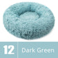 Round Dog Bed House Dog Mat Long Plush Cats Nest Dog Basket Pet Cushion Soft Warm Sleeping Pets Supplies Winter