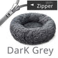 Round Dog Bed House Dog Mat Long Plush Cats Nest Dog Basket Pet Cushion Soft Warm Sleeping Pets Supplies Winter