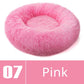 Round Dog Bed House Dog Mat Long Plush Cats Nest Dog Basket Pet Cushion Soft Warm Sleeping Pets Supplies Winter